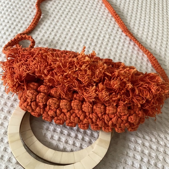 Cleobella Monaco orange macrame bag - Picture 5 of 8